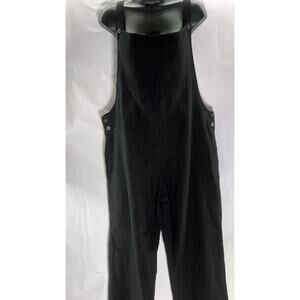 KAYA WEAR Women's Black Lightweight Button Strap Straight-Neck Overall SZ M/L